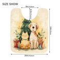 thumbnail image 2 of U-Shaped Toilet Mat Plush Bathroom Rug Mat Non Slip Bathroom Mats Cat and Dog with Christmas Tree, 2 of 5
