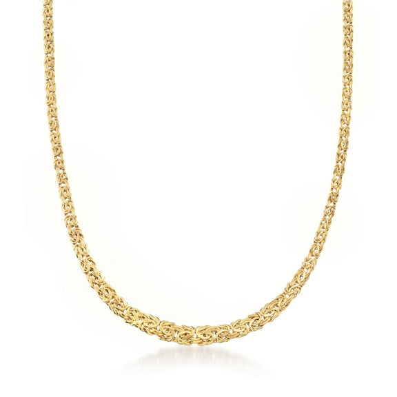Ross-Simons 14kt Yellow Gold Graduated Byzantine Necklace, Women's, Adult