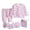 Pink #C, variant on Maxcozy 5Pcs Newborn Baby Cotton Clothes Layette Set 0-3 Months Boys Girls Tops Hat Pants Bib Suit Outfit Sets