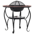 thumbnail image 5 of vidaXL Mosaic Fire Pit Table Terracotta and White 26.8" Ceramic, 5 of 9