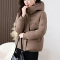 thumbnail image 6 of Roncen Casual Solid Color Hooded Winter Coats for Women - Warm Long Sleeve Winter Outerwear - Lightweight Insulated Zip-Up Jacket for Cold Weather, 6 of 8