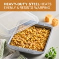 thumbnail image 3 of Farberware Bakeware 9in Nonstick Square Cake Pan with Lid, Gray, 3 of 8