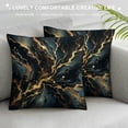 thumbnail image 3 of YANMS Pillow Covers Abstract Marble Throw Pillow Covers Black Gold Veins Pillowcase Cushion Cover for Sofa Couch Bed White, 3 of 5