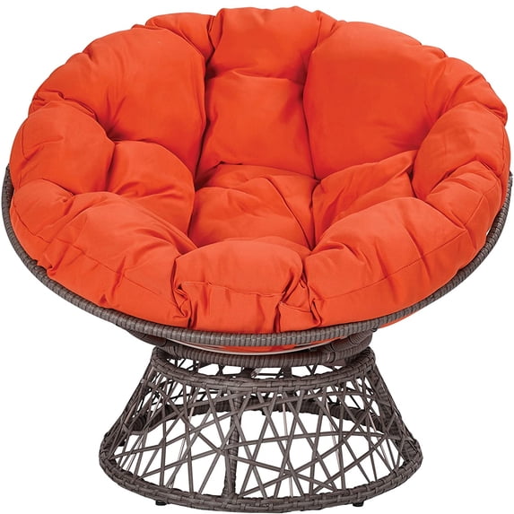 44inch Papasan Chair Cushion, Overstuffed Cushion Only, Suit for Outdoor Egg Chair, Saucer Chair, Rattan Swivel Chair, Swing Chair, Hanging Chair, Indoor and Outdoor, Exclude Chair