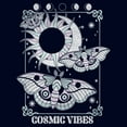 thumbnail image 2 of Junior's Lost Gods Cosmic Vibes Moths  Graphic Tee Navy Blue Large, 2 of 3