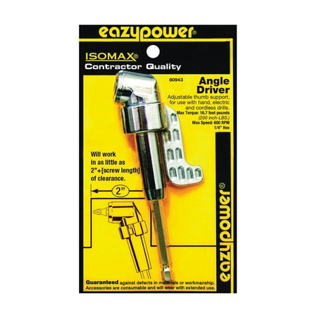 

EAZYPOWER 80943 Angle Driver 1/4 in Hex Shank Steel