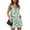 Army Green, variant on WTOBBY Summer Casual Women's Two Piece Set Floral Print Sleeveless Square Neck Cropped Top and High Waist Shorts Outfit with Pockets Stylish Bodysuit Wear ,Dark Green M