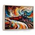 thumbnail image 2 of Designart "modern Train Whirling Momentum" Transportation Floater Framed Wall Decor, 2 of 7