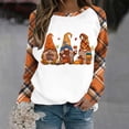 thumbnail image 2 of Atogsazn Sweatshirts de l'Action de Grâce pour Femmes, Blouses Amples à Manches Longues, Orange P Mode, 2 of 5