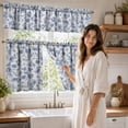 thumbnail image 7 of Hvot&aat 3-Piece Kitchen Curtain Set, 53.94-Inch Rod Pocket Valance & Tier Panels, Lemon/Sunflower/Floral Print Light Filtering Drapes for Cafe, Bedroom & Bathroom, 7 of 7