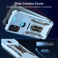 thumbnail image 3 of for Moto G-Play-2023-Case/Moto G Power 2022 Case/Moto G Pure Case,Sliding Camera Cover,-Grade Heavy Duty Cover with  Kickstand Protective Phone Case Light Blue, 3 of 14