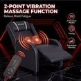thumbnail image 4 of Homall Massage Gaming Recliner Chair Video Game Chair Racing Sofa Chair PU Leather Living Room Sofa Single Home Theater Seating, Gray, 4 of 8