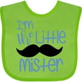 thumbnail image 3 of Inktastic I'm the Little Mister with Mustache Boys Baby Bib, 3 of 4