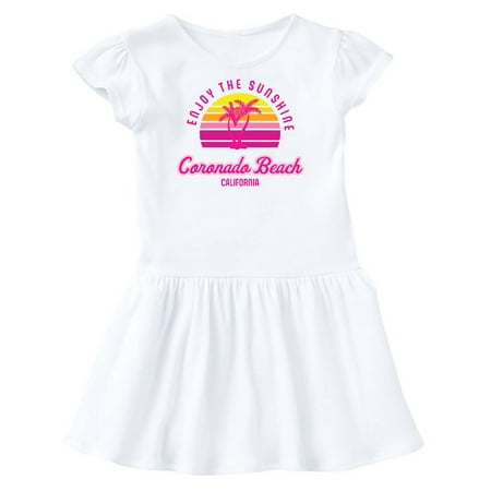 

Inktastic Summer Enjoy the Sunshine Coronado Beach California in Pink Gift Toddler Girl Dress