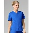 thumbnail image 2 of Core by Maevn Women's V-Neck Mock Wrap Solid Scrub Top, 2 of 3