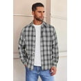thumbnail image 2 of COOFANDY Mens Long Sleeve Flannel Shirts with Pocket Lightweight Casual Button Down Shirt Work Shirts for Men, 2 of 6