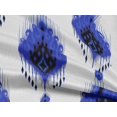 thumbnail image 5 of oneOone Rayon Medium Blue Fabric Ikat Craft Projects Decor Fabric Printed By The Yard 56 Inch Wide, 5 of 5
