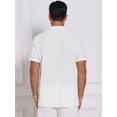 thumbnail image 3 of DARING DIVA Men's Casual Knitted Hollow Out Short Sleeve Shirt 2XL White, 3 of 7