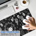 thumbnail image 4 of Long Mouse Pads for Desk,Black Gothic Skull Cat Pattern Desk Mats on Top Of Desks, Desk Mouse Pad Extra Large with 3mm Non-Slip Base and Stitched Edge for Gaming,Office,Work,Home 35.4"x15.7", 4 of 6