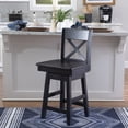 thumbnail image 3 of Linon Wilton 24" Indoor Swivel Counter Stool, Black, 3 of 10