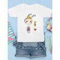 thumbnail image 3 of Bunny Outfit Girl T-Shirt Juniors -Image by Shutterstock,  Large, 3 of 4