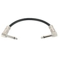 thumbnail image 4 of Cable de audio ammoon AC-10 15cm / 0.5 Pies Parche Guitarra Pedal de Efecto Cable de la Cuerda del Instrumento 1/4 Pulgadas de Plata 6.35 Enchufe de Ángulo Recto PVC Tomshoo Cable de audio, 4 of 4