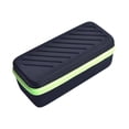thumbnail image 3 of Mira la caja de viaje, transporte de la caja 3 ranuras con almohadas de relojes a prueba de golpes, estuche organizador de la caja de almacenamiento Gris, 3 of 8