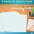 thumbnail image 2 of 1InTheOffice Graph Pads, 8.5" x 11", Quadrille Pad 8.5 x 11, 50 Sheets/Pad (6 Pack), 2 of 7