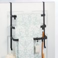 thumbnail image 2 of mDesign Metal Over Shower Door Towel Rack Holder for Bathroom - Matte Black, 2 of 7