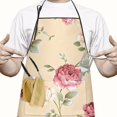 thumbnail image 2 of Pioneer Flower Floral Print Pattern Apron-Garden Aprons for Women with Pockets-Cotton Linen Waterproof Kitchen Cooking Gardening Aprons Adjustable for Kitchen,Cooking,BBQ and Salon 33x27 Inch, 2 of 7