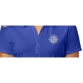 thumbnail image 5 of Womens Black Lotus OM Aum Om Patch Yoga Polo Shirt, Extra-Small Pink Raspberry, 5 of 5