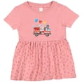 thumbnail image 3 of Inktastic Valentine's Day Fire Truck with Hearts Girls Baby Dress, 3 of 5