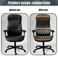 thumbnail image 4 of ZIATUBLES Computer Office Chair Cover Soft Washable Home Desk Rotating Chair Covers Universal Stretchable Chair Protector Cover for High Back Chair Seat Backrest, S, Tribal Patchwork Pattern, 4 of 7