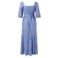thumbnail image 6 of Sngxgn Women's Color Block Tiered Summer Dresses Adjustable Strap Flowy Dress Beach Sundress(Purple,L), 6 of 6