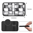 thumbnail image 2 of Car Handrails Box Pad 12.6 X 7.5 In Waterproof Non-Slip Wear-Resisting Durable Breathable Strong Tensile And Tensile Stretch Silver Checked Hand-Drawn Sketch_2, 2 of 7