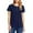 A-Dark Blue, variant on Wyobmus Plus Size Tops for Women Short Sleeve Tunics Loose Fit Button-Up Shirt Crew Neck Pleated Solid Casual Dressy Blouses,S-5X,A-Black