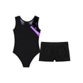 thumbnail image 4 of Sinleey Gymnastics Leotards for Girls Sleeveless One-piece Ballet Dancing Athletic Leotards with Purple 6, 4 of 7