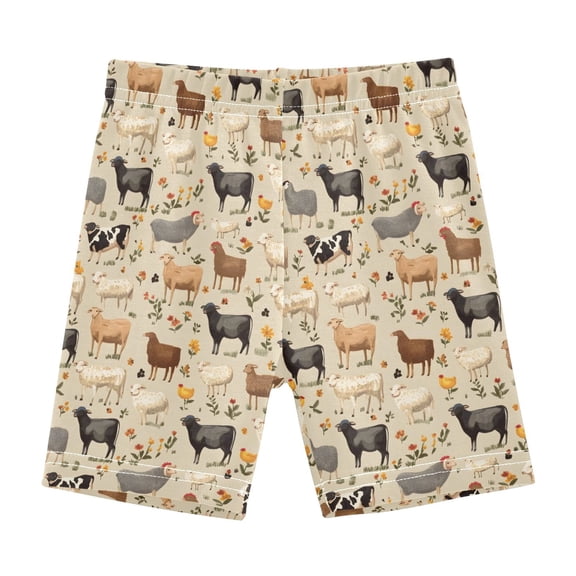 joogoo Farm Animals Sheeps Girls Lined Shorts Bike Dance Bottoms 6T