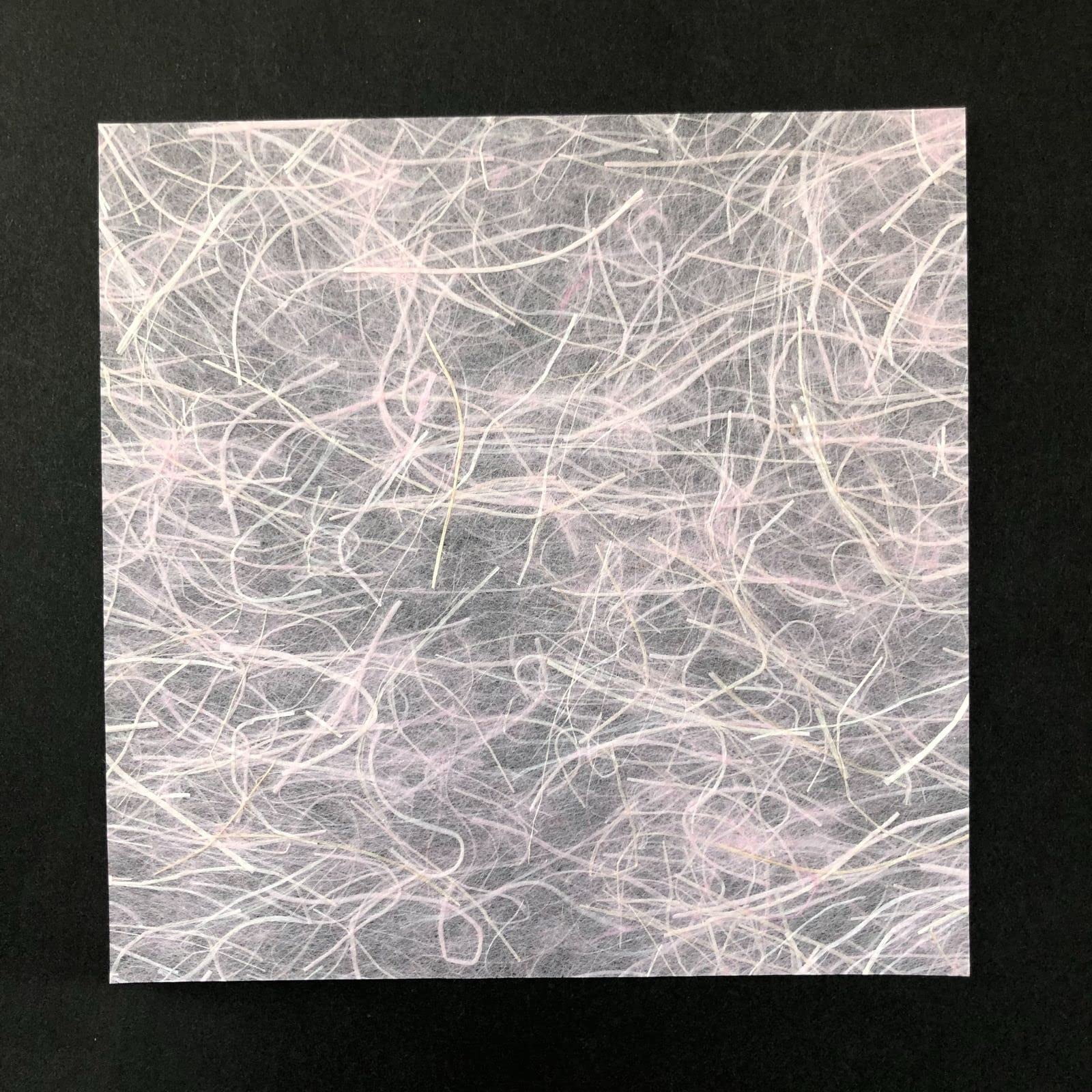 Japanese Mino Washi Origami Paper – Momo Pink, 6.1" Square, 20 Sheets, Natural Hemp Fiber, Made in Japan