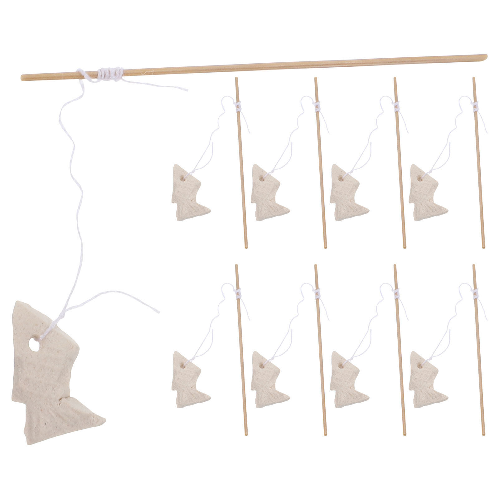 20pcs Miniature Fishing Rod Model Decorative Fishing Rod