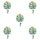 thumbnail image 3 of Cateissary Ganchos metálicos con forma de hoja de hierro para colgar en la pared D verde 5Conjunto, 3 of 6