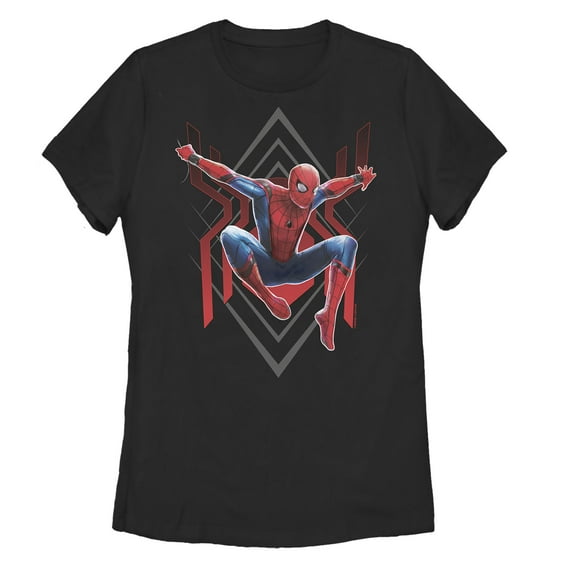 Women's Marvel Spider-Man: Far From Home Diamond  Graphic Tee Black Small