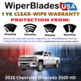 thumbnail image 2 of 2016 Chevrolet Silverado 3500 HD Beam Wiper Blades Wipers w/1yr Warranty (Set of 2) (WiperBladesUSA), 2 of 5