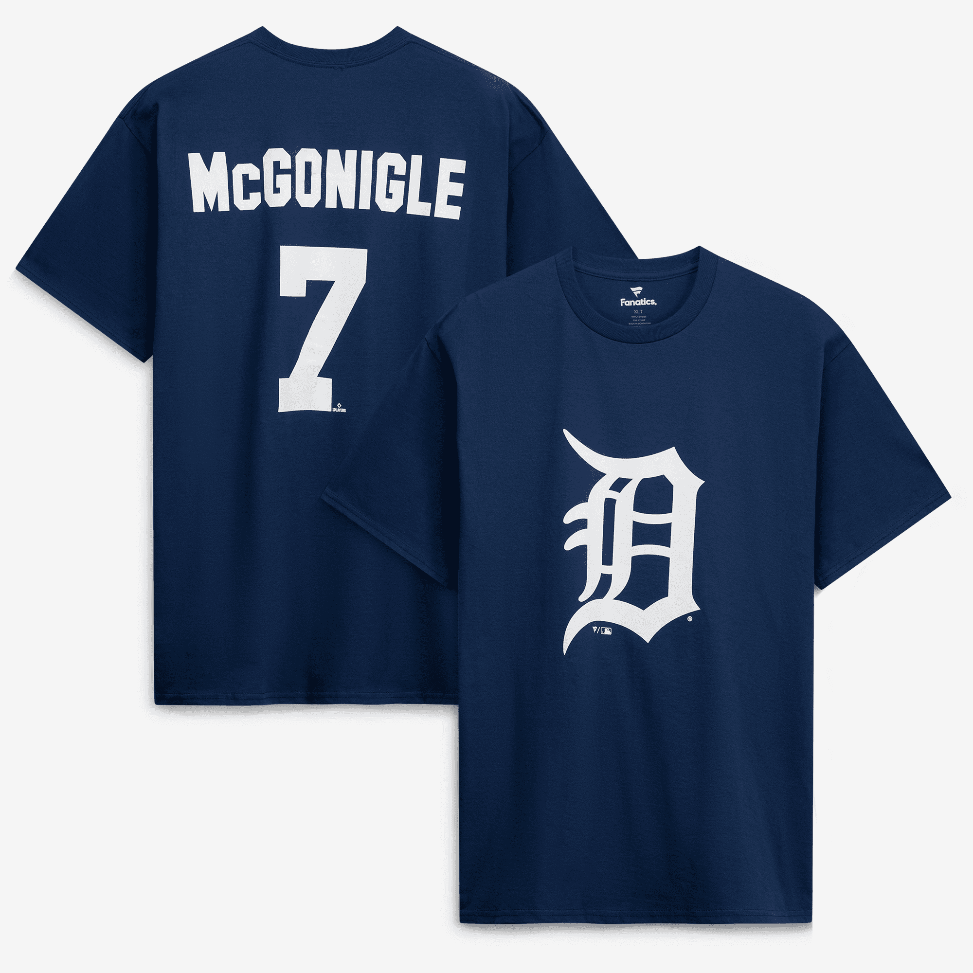 Men's Fanatics Kevin McGonigle Navy Detroit Tigers Big & Tall Name & Number T-Shirt