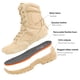 thumbnail image 5 of Botas tácticas de trabajo para hombre NORTIV 8 en cuero con cierre lateral, talla 7.5, 5 of 7