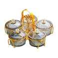 thumbnail image 3 of yotijay Appetizer Serving Tray Candy and Nut Dishes Luxury Dry Fruit Tray with Lid Snack gray, 3 of 9