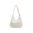 thumbnail image 1 of Bolsa de mano de felpa con doble correa para mujer, de gran capacidad de tela cálida (blanco) Ehuebsd Para Estrenar, 1 of 9