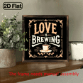 thumbnail image 5 of 1pc Love is Brewing Vintage Wooden Hanging Sign - 8x8 Inch Rustic Coffee Cup Rose Wall Art with Recycled Frame, Valentine's Day Decoration, Farmhouse, No Electricity Needed, Gift, Bathroom or Loved, 5 of 9