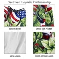 thumbnail image 4 of luoweisi Men's Beach Shorts Quick Dry Swim Trunks with Mesh Lining American Flag and Plants XL, 4 of 5