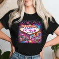 thumbnail image 2 of Las Vegas Nevada Souvenir T-Shirt, Classic Vegas Graphic Tee for Women, Vegas Vacation Apparel, Neon Lights City Shirt, Sin City Souvenir Gift, Las Vegas Travel Outfit, 2 of 3